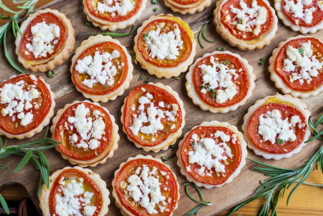 Mini Tomato Mustard Tarts With Feta Electric Blue Food