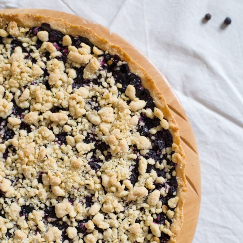 Blueberry Tart With A Crumbly Top Electric Blue Food   Fresh Blueberry Tart 3 800x800 