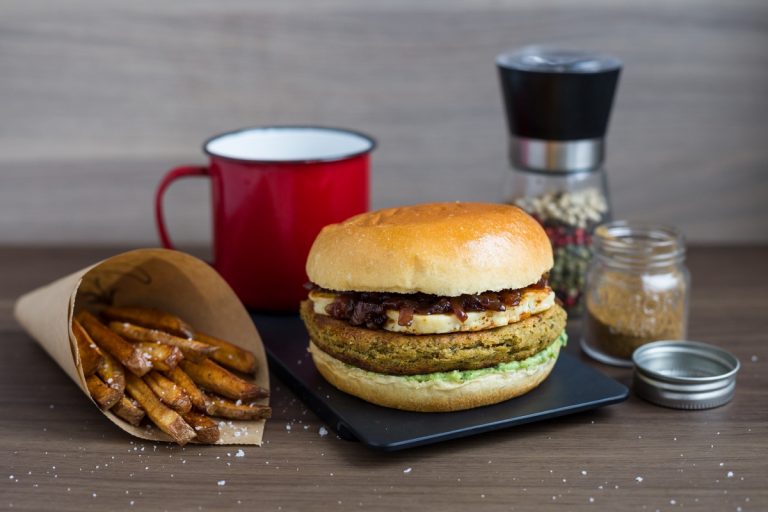 falafel burgers halloumi guacamole