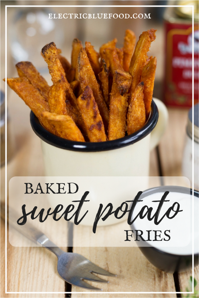 Baked sweet potato fries • Electric Blue Food - Kitchen stories from abroad