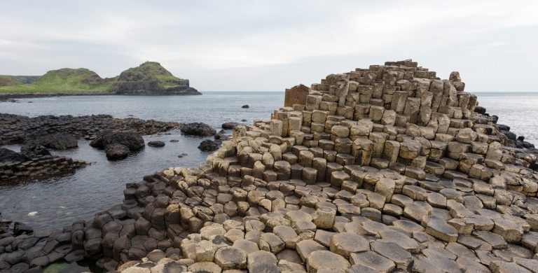Visiting the Giant's Causeway one autumn morning.