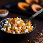Roasted pumpkin salad with feta and walnuts
