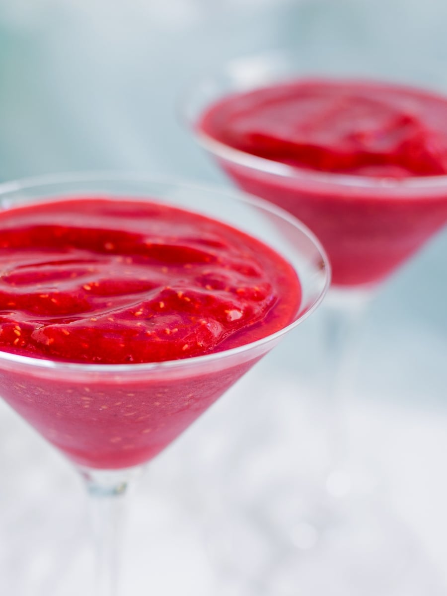 A refreshing combination of alcohol and frozen berries, raspberry Prosecco slushie is my favourite cocktail for the summer.