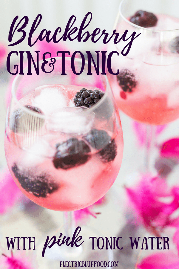 Blackberry gin and tonic with pink tonic water is a a sweeter and refreshing twist to the classic drink where the berries complement the flavour of the gin.