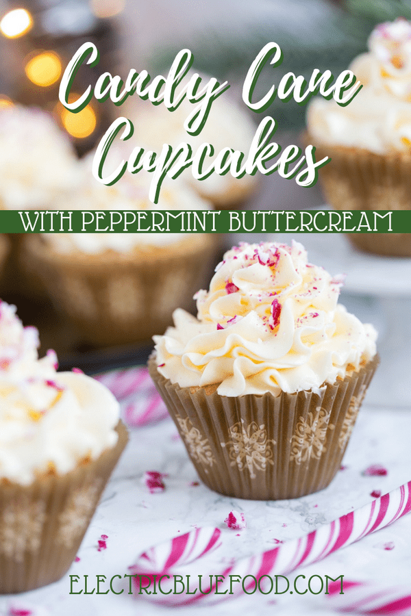 Candy Cane Cupcakes with Peppermint Buttercream