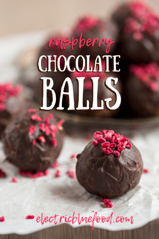 Raspberry chocolate balls • Electric Blue Food - Kitchen stories from ...