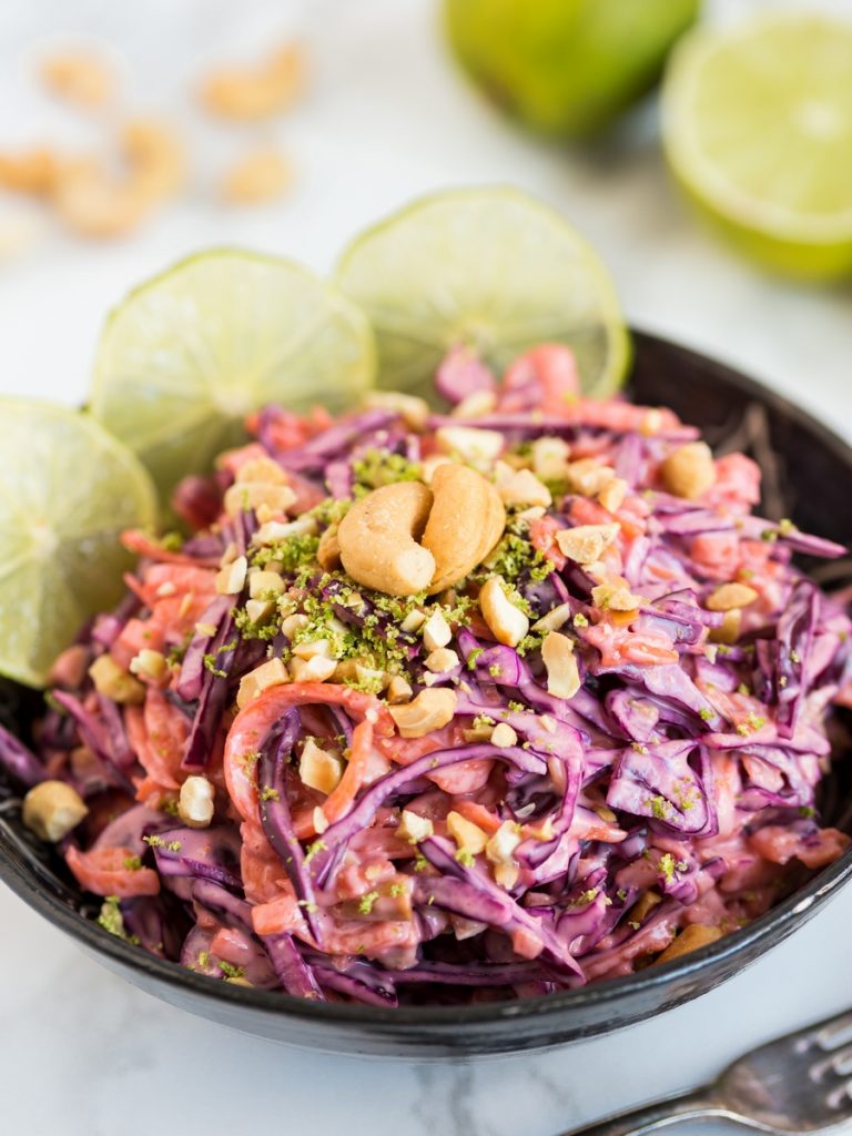 Thai red cabbage slaw