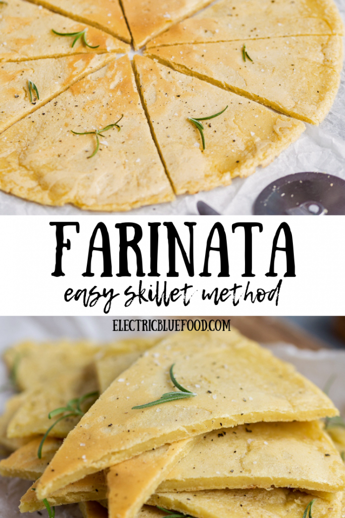 Easy skillet farinata (Italian chickpea pancake) • Electric Blue Food ...