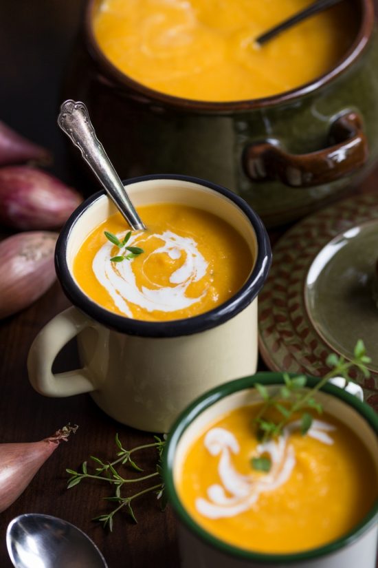 Roasted butternut squash and red lentil soup • Electric Blue Food ...