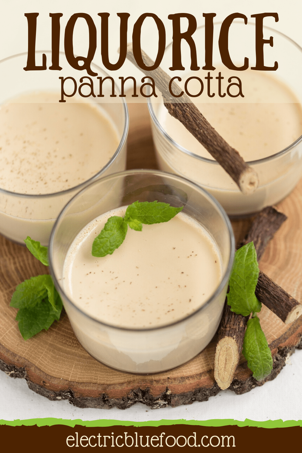 Liquorice panna cotta made with real liquorice extract. A peculiar flavour twist to a classic dessert recipe.