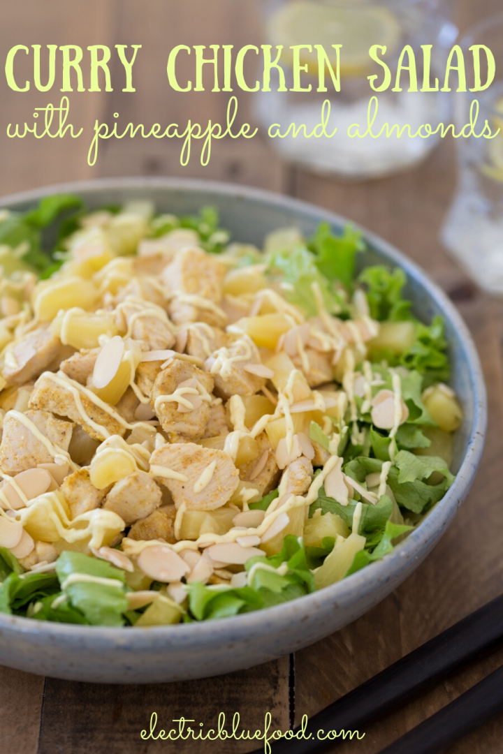 Chicken pineapple salad with curry mayo • Electric Blue Food - Kitchen ...