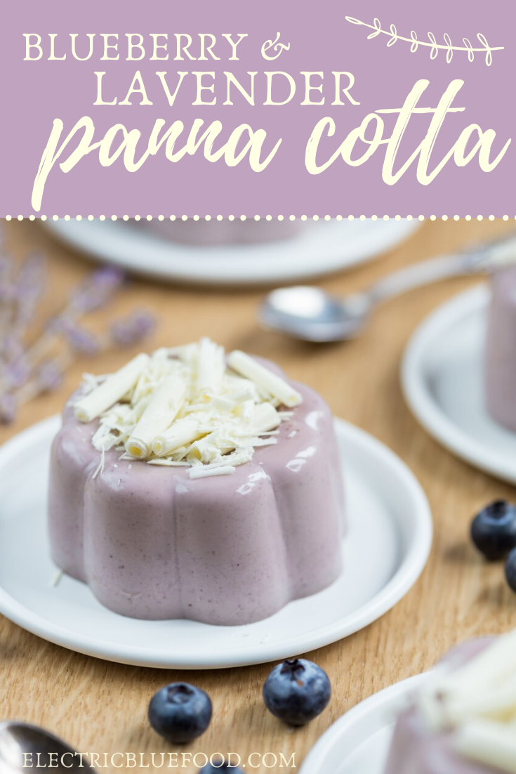 Blueberry lavender panna cotta is a delicious no-bake dessert that smells and tastes like a summer day. It is naturally flavoured and coloured.