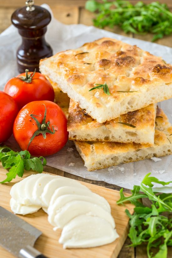 Caprese focaccia sandwich • Electric Blue Food - Kitchen stories from ...