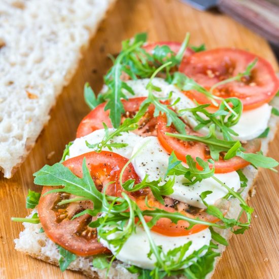 Caprese focaccia sandwich • Electric Blue Food - Kitchen stories from ...