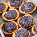 Amaretti stuffed peaches are a baked peach dessert from northern Italy. Perfect when peaches are in season, fresh peaches are halved, carved and stuffed with a cocoa and amaretti filling. Baked and served lightly warm they are a delicious way to use your fresh peaches in season.