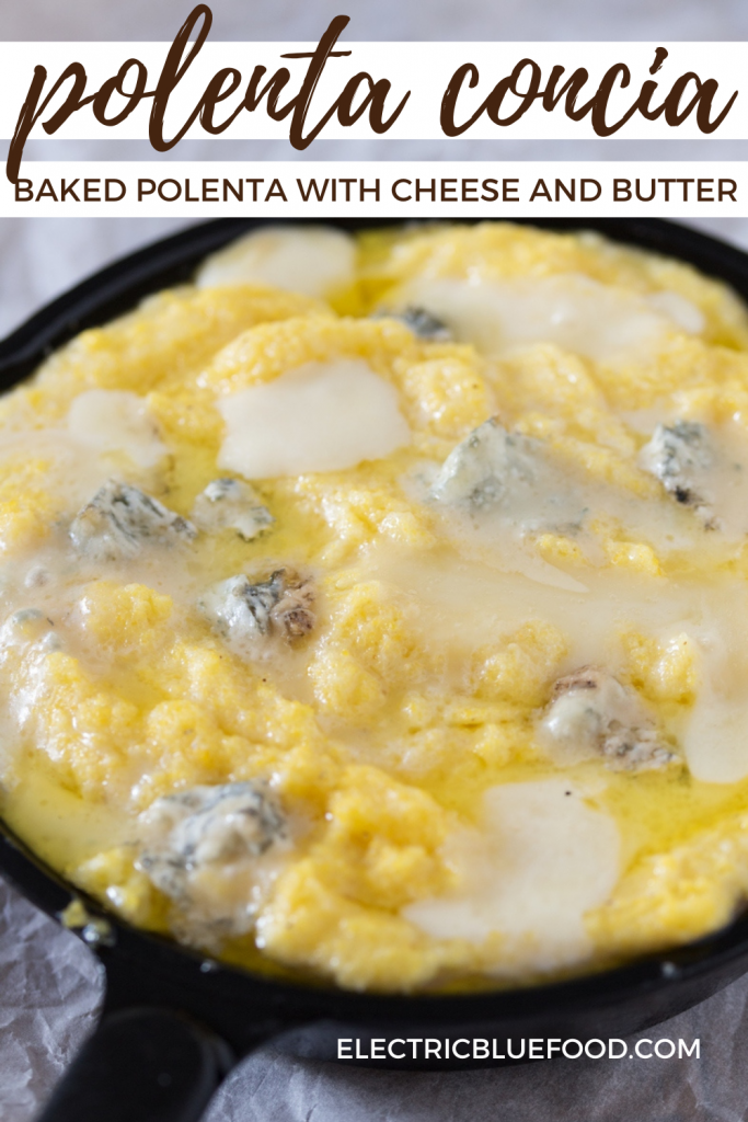 The richest polenta dish you can make, polenta concia with chanterelle sauce is a delicious vegetarian Alpine dish. Cheesy polenta with gorgonzola, taleggio and butter is served with a creamy and lighly tangy wild mushroom sauce. This is definitely a meal to remember, the best polenta recipe for cheese and mushroom lovers.