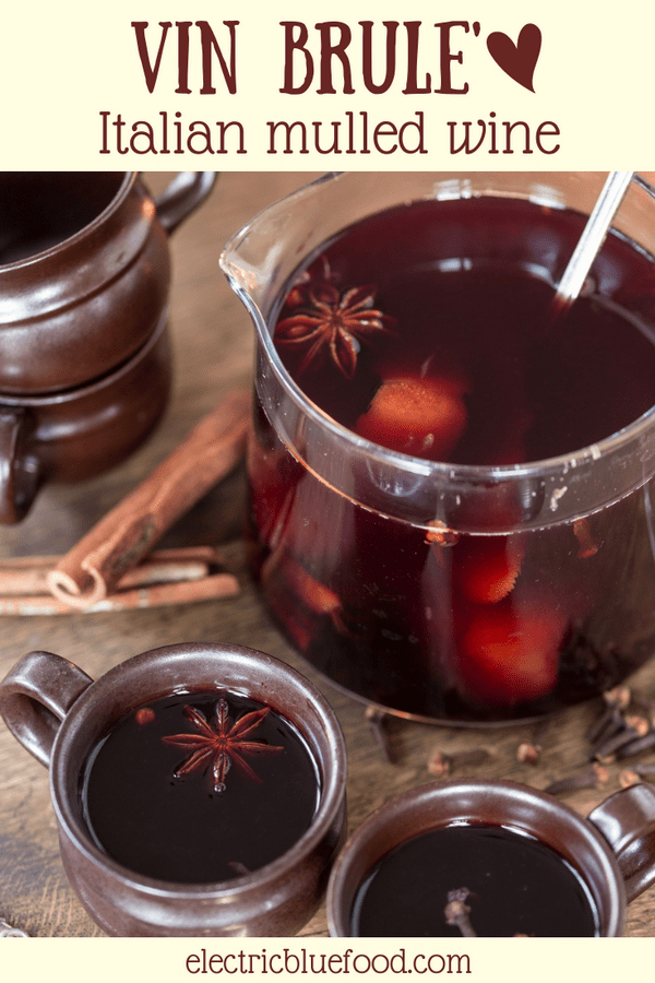 Italian mulled wine vin brulé is a Chrismtas hot drink made with red wine, spices and orange juice. Served hot, it is the classic Christmas market drink, or a pleasant hot beverage to enjoy on a cold winter day.