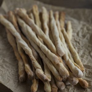 Italian breadsticks with lard.
