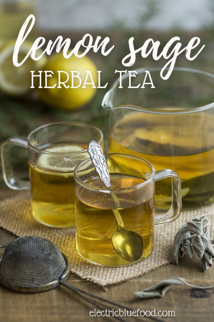 This lemon sage herbal tea is a lovely natural infusion to enjoy hot or cold. Sage has numerous health properties, and this sage tea with lemon zest is perfect to enjoy after a big dinner or to ease a sore throat, especially with a teaspoon of honey. Easy to make with dried sage leaves and lemon zest, optionally you can also add some lemon juice for extra flavour (and vitamins!).