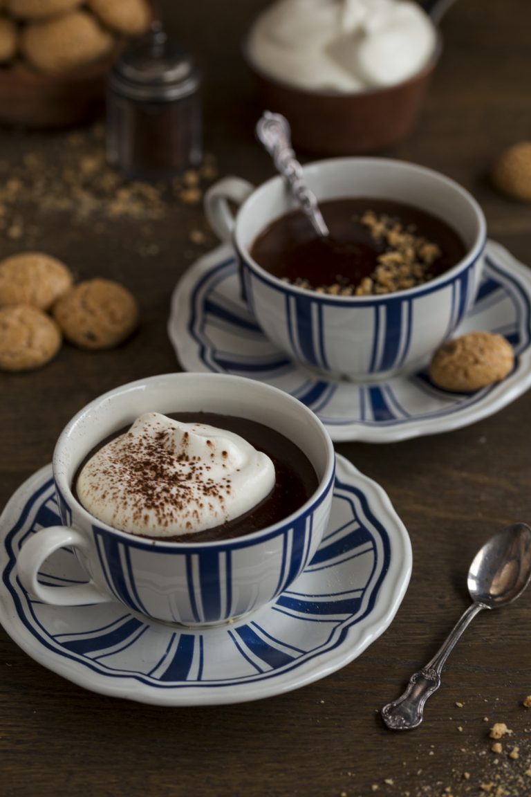 Thick hot chocolate Italian style