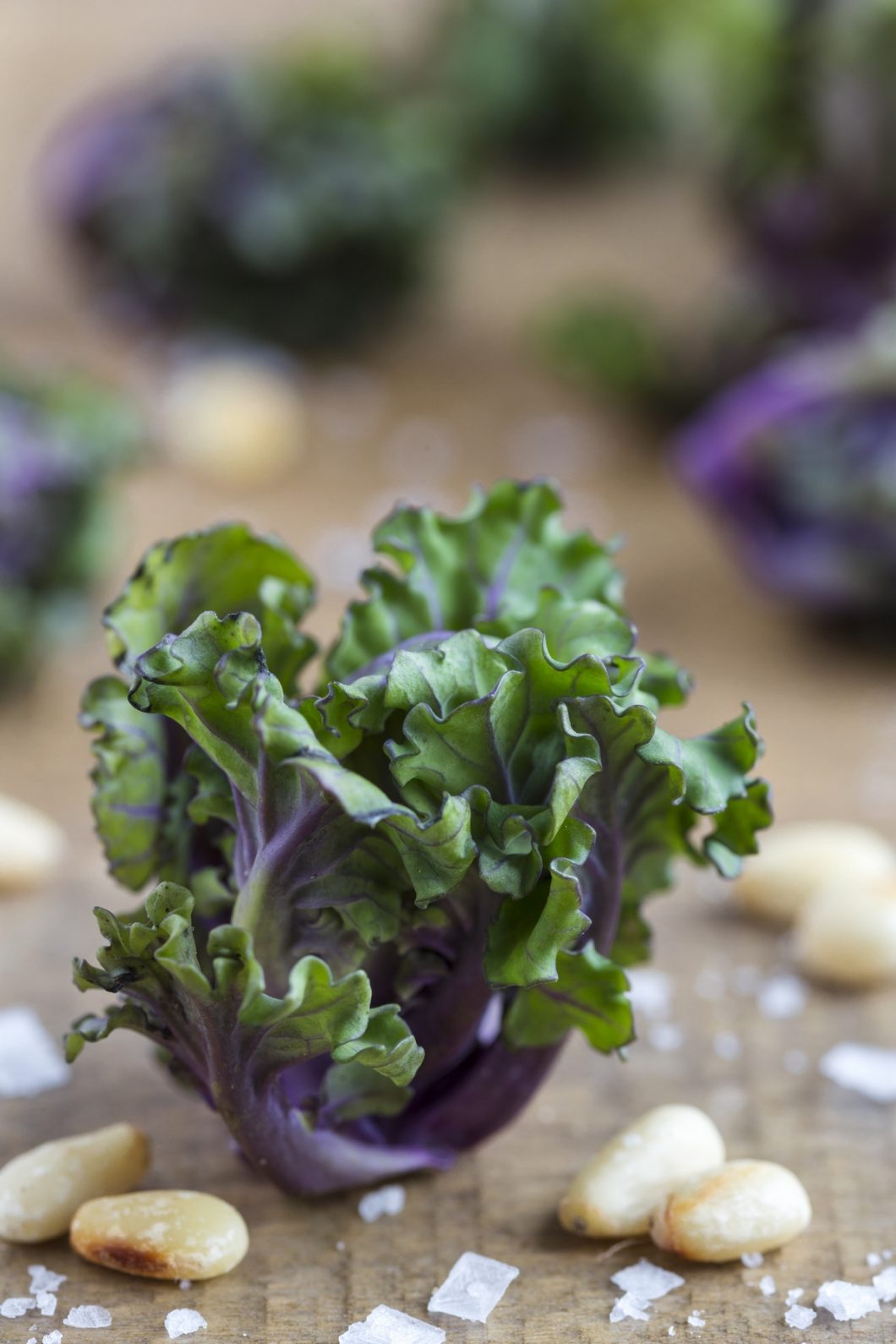 Roasted Flower Sprouts kalettes With Pine Nuts Electric Blue Food