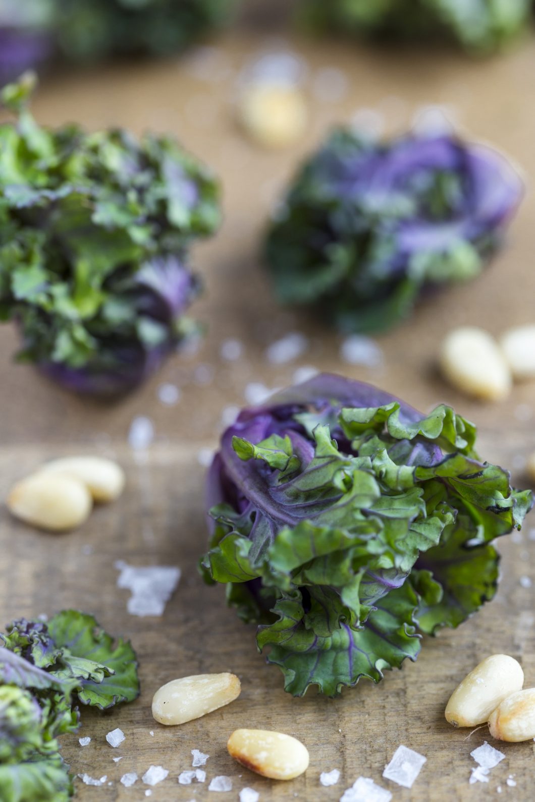 Roasted Flower Sprouts kalettes With Pine Nuts Electric Blue Food