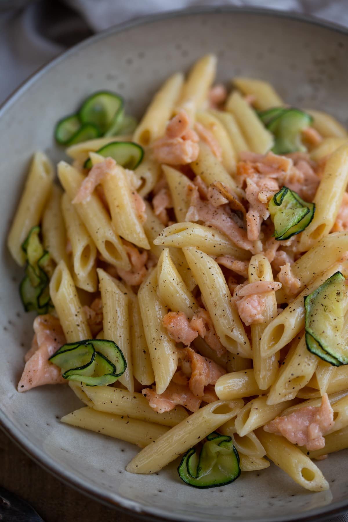 Closeup of this pasta dish.