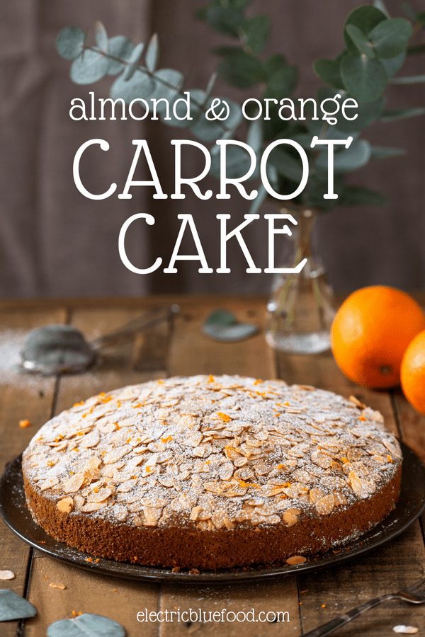 Almond carrot cake with orange inspired by Camilla cake, an Italian carrot cake with almond meal. This cake is soft and moist and has a lovely flavour combination. Perfect for breakfast with a cup of black tea.