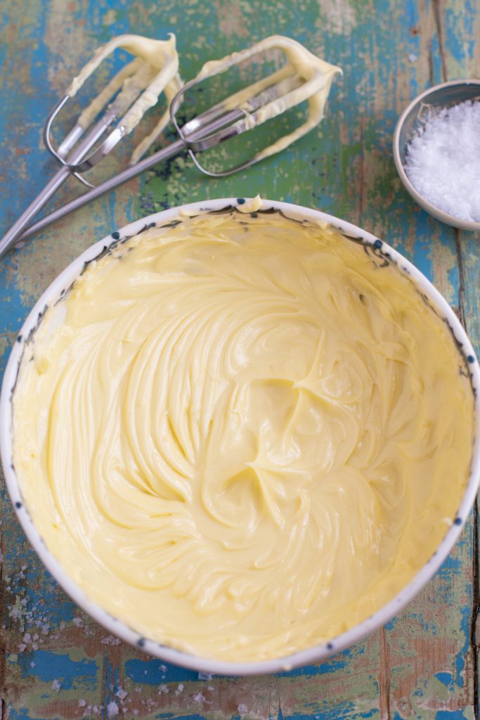 Freshly whipped olive oil butter.