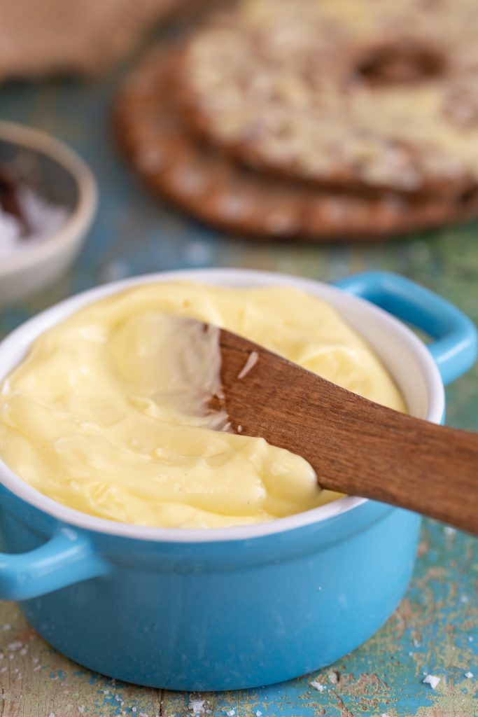 Wooden spatula showing smooth texture.