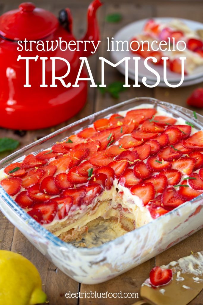 Strawberry limoncello tiramisu is a strawberry tiramisu with a hint of lemon liqueur. Limoncello and fresh strawberry juice sub the coffee giving this tiramisu recipe a whole new flavour profile that is perfect to enjoy in the summer.