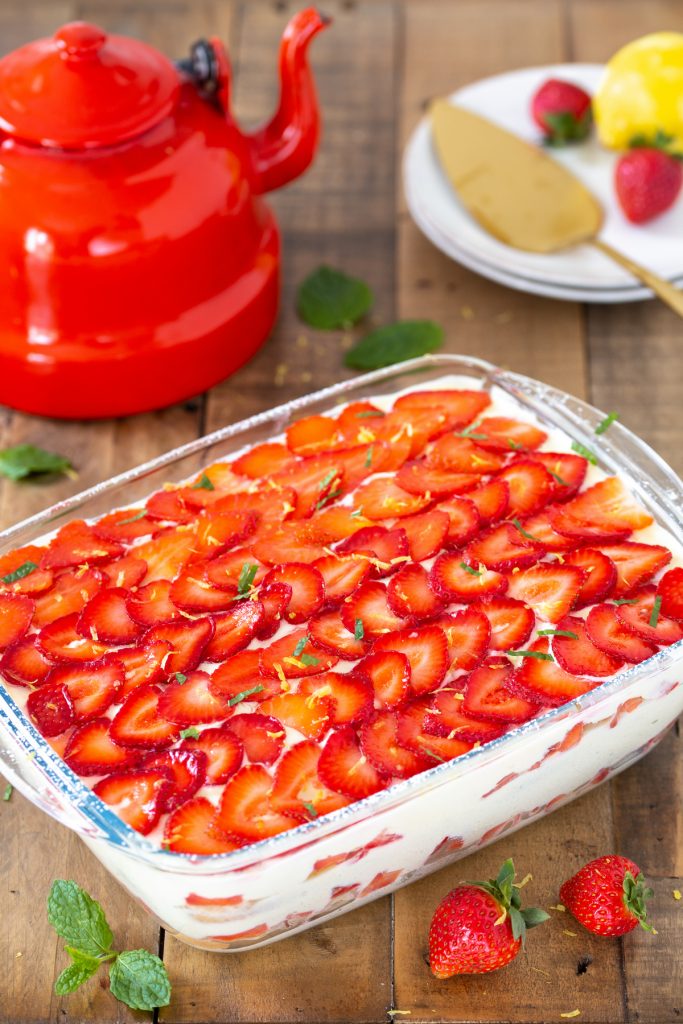 Strawberry limoncello tiramisu • Electric Blue Food