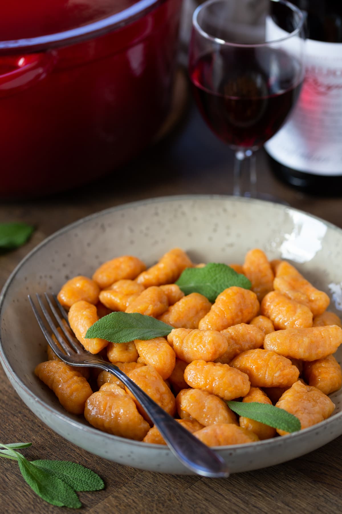 Brown butter sweet potato gnocchi with fresh sage.
