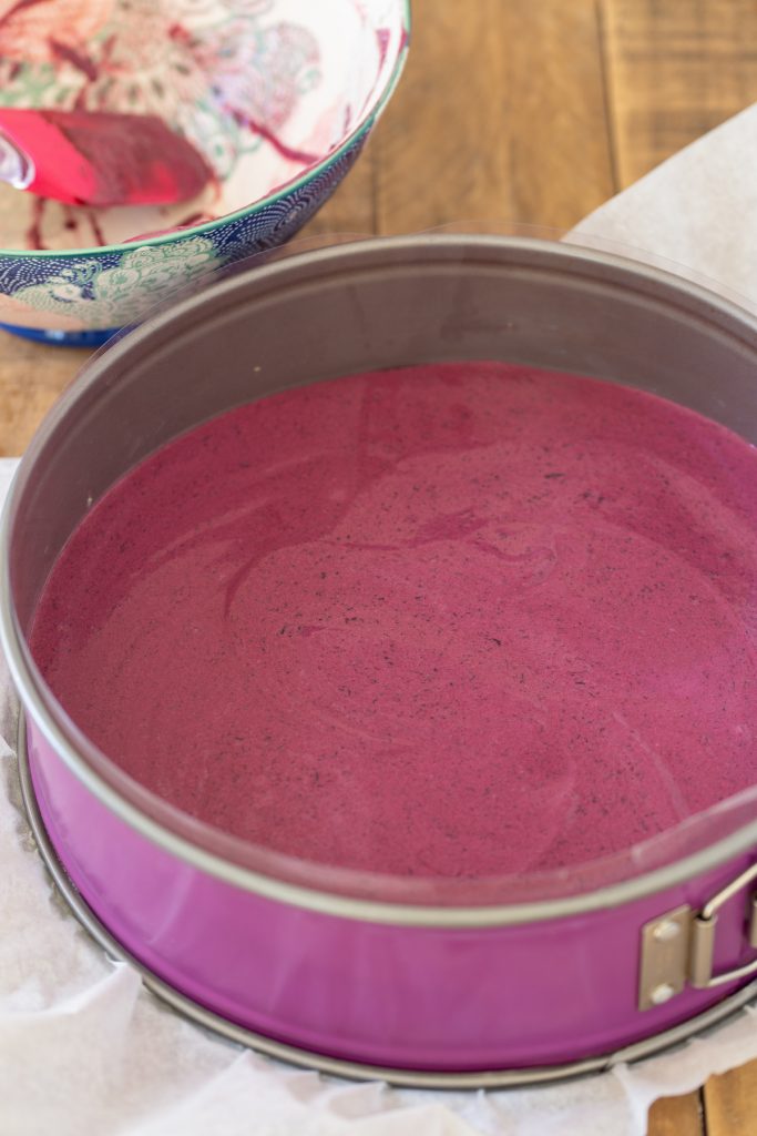 Pouring the first layer.