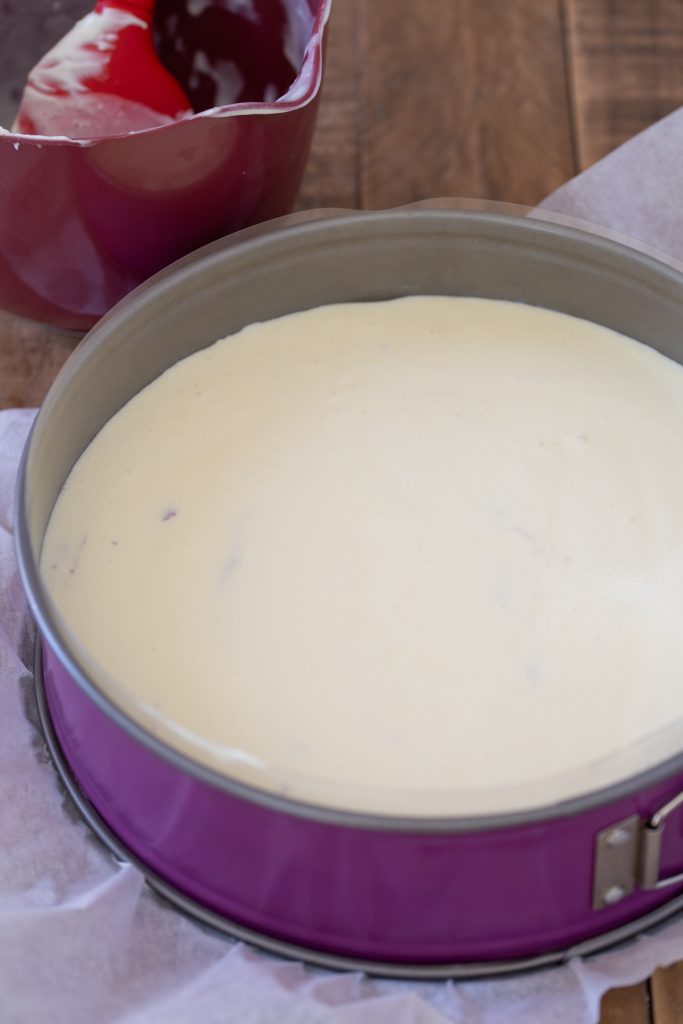 Pouring the second layer.