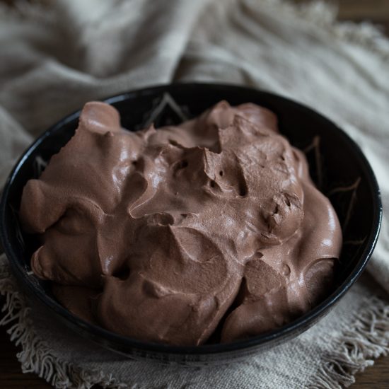 Bittersweet Chocolate Frosting / Cocoa Whipped Cream • ElectricBlueFood