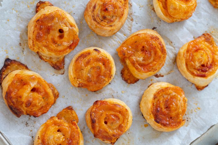 Pizza Pinwheels on Puff Pastry • Electric Blue Food