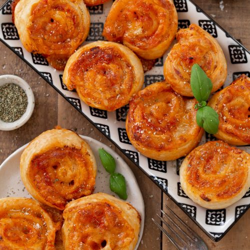 Pizza Pinwheels on Puff Pastry • Electric Blue Food