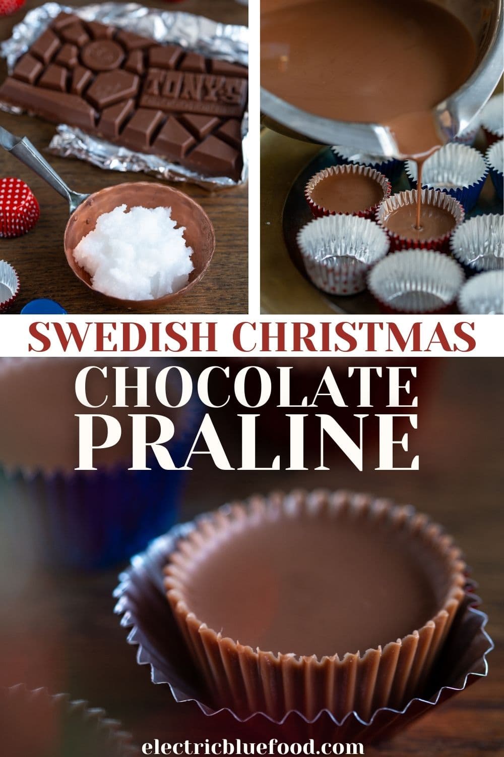 Ischoklad is the name of Swedish Christmas chocolate pralines made with chocolate and coconut oil. They give you a special 