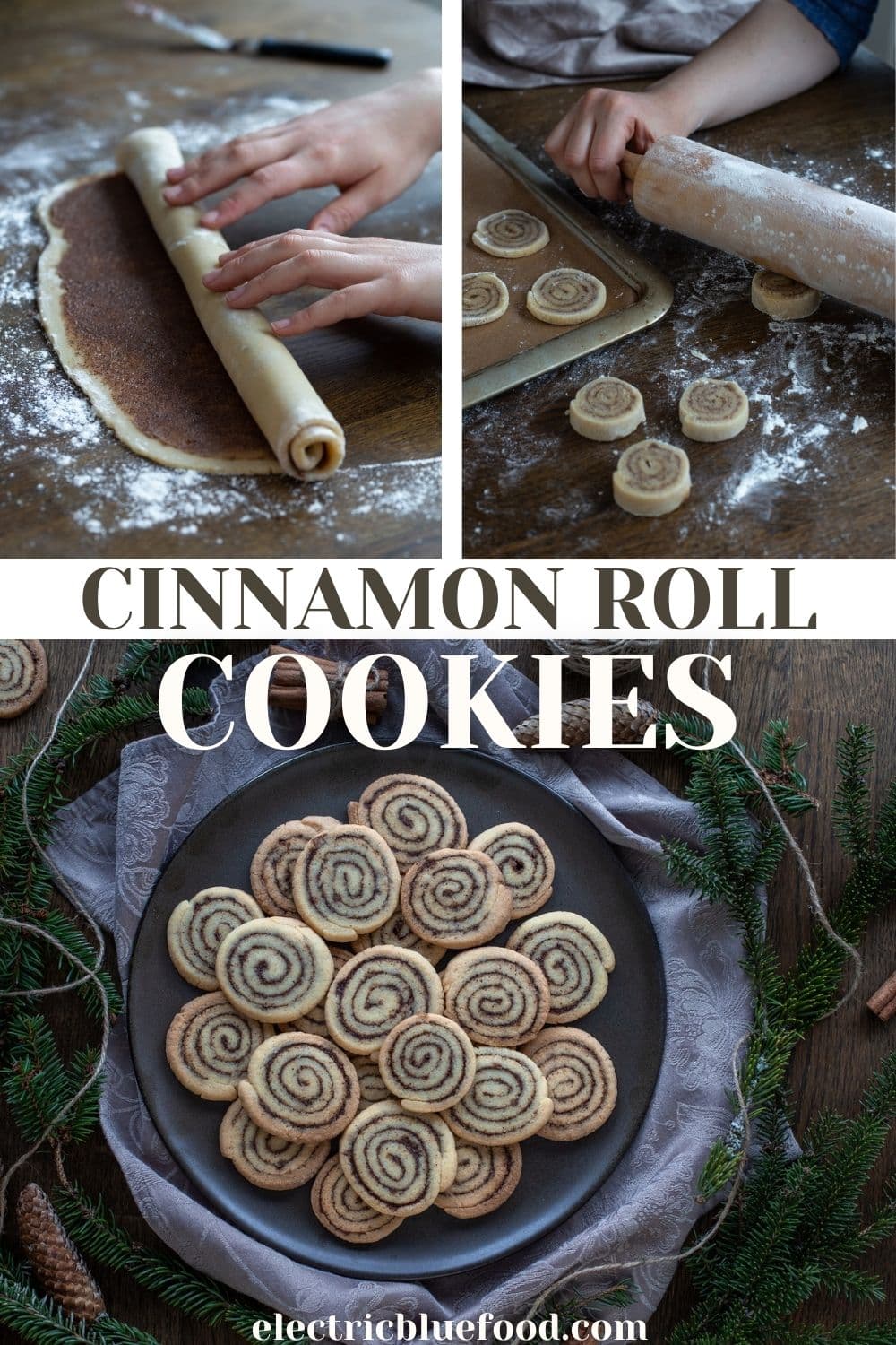 Cinnamon roll cookies filled with a delicious cinnamon and butter paste are the shortcrust cookie version of cinnamon buns.