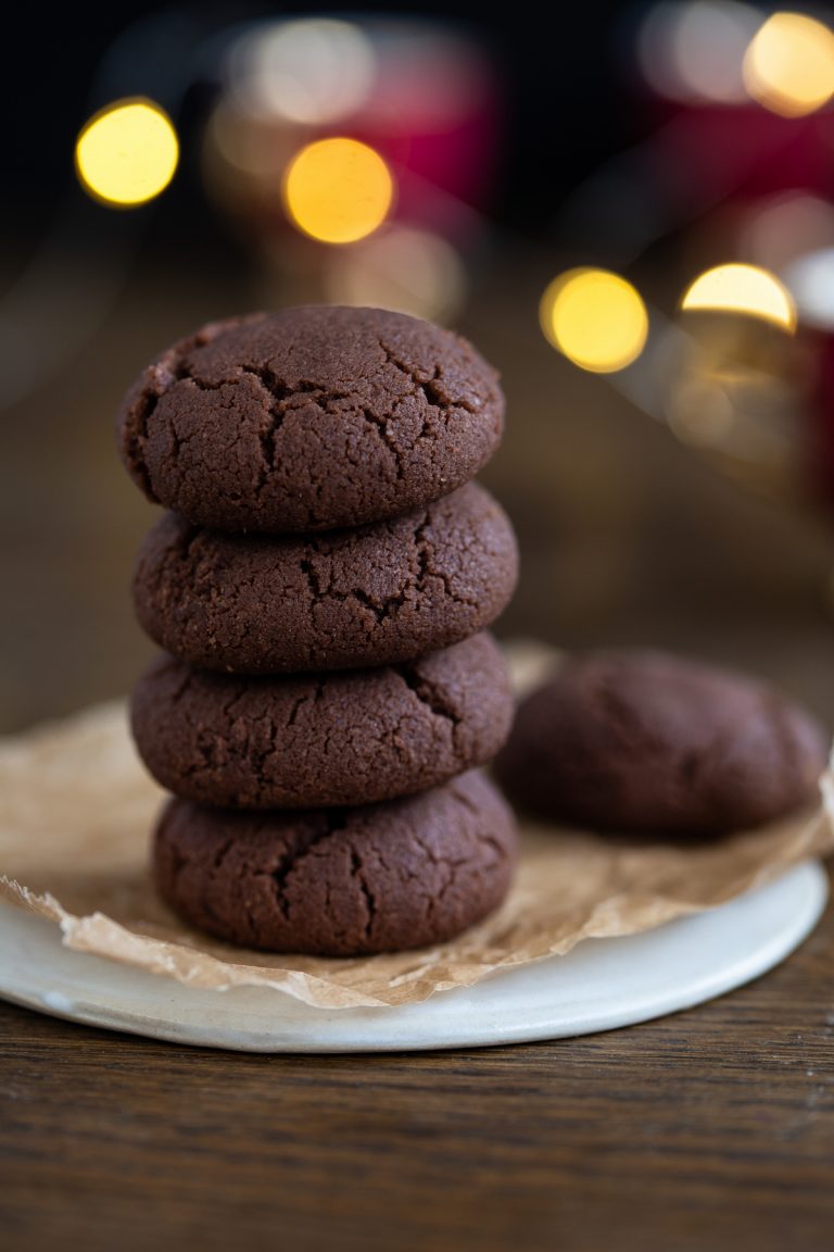 Melt-In-Your-Mouth Chocolate Cookies closeup.