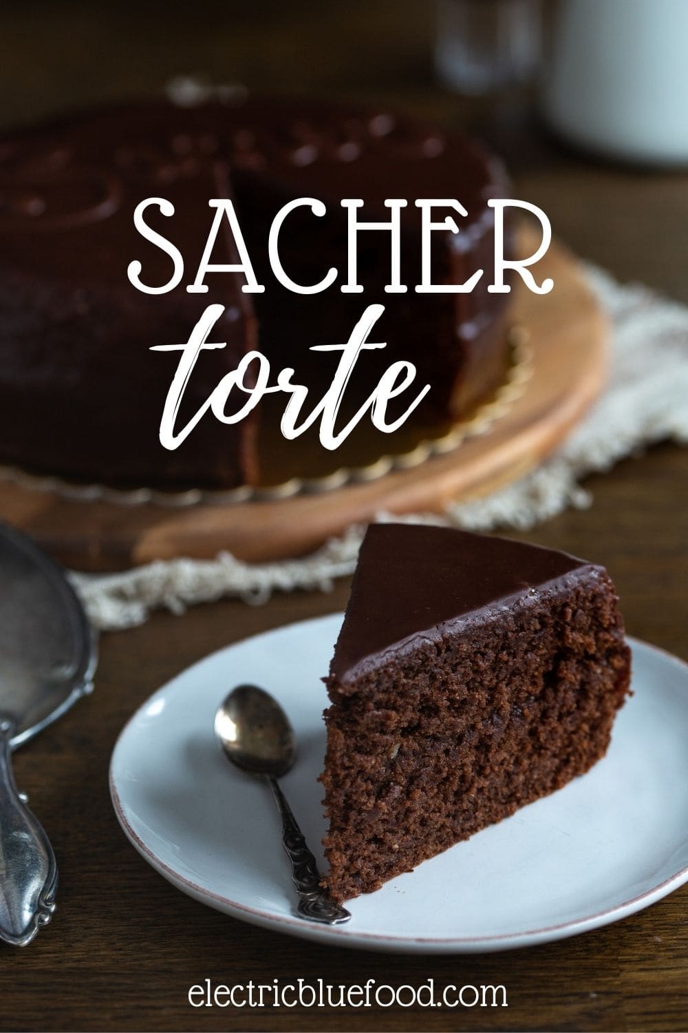 A classic from Vienna, Sachertorte is a rich chocolate cake filled with apricot jam and glazed in a thick dark chocolate ganache. A decadent Old World cake recipe.