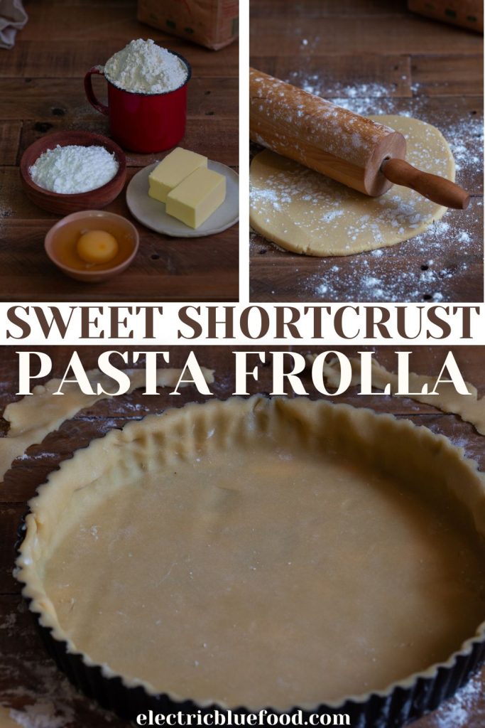 Pasta frolla Italian shortcrust pastry pin.