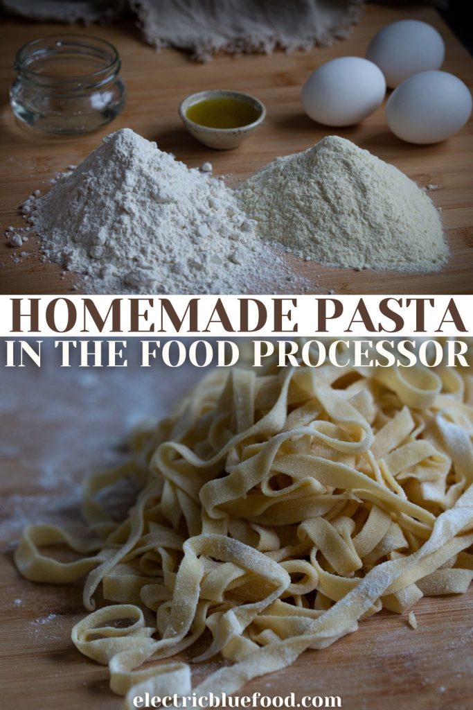 Fresh pasta with eggs recipe. Easy method with the food processor.