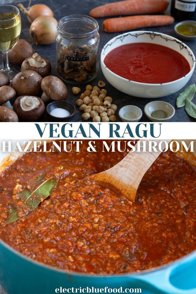 Mushroom and hazelnut pasta sauce.