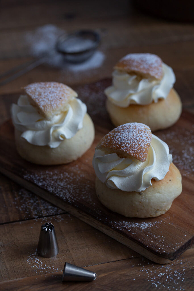 Swedish cream buns semla.