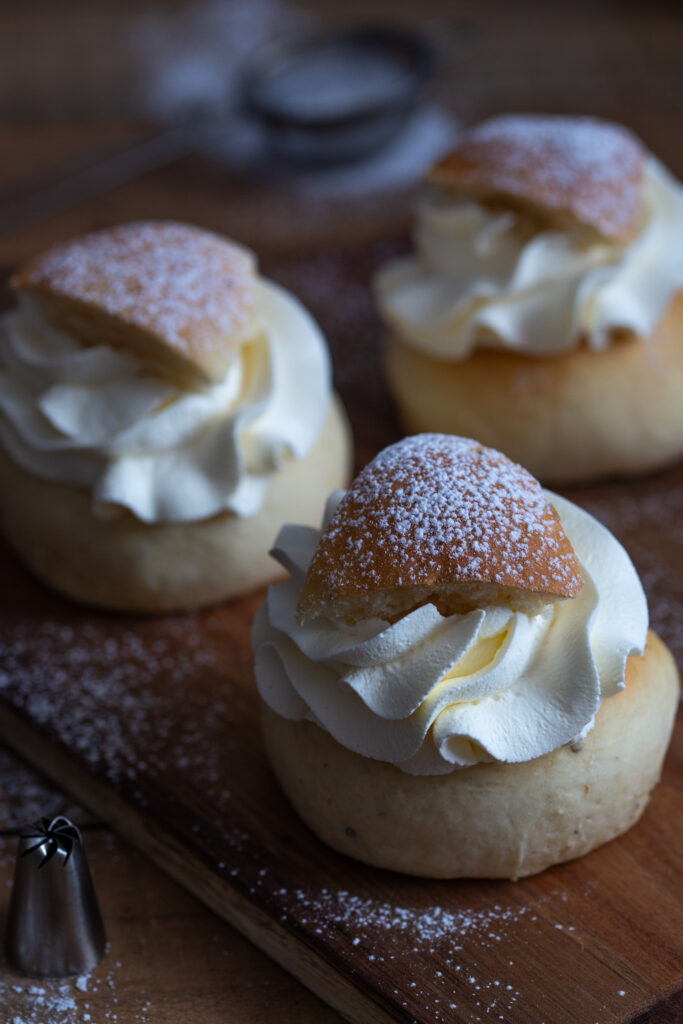 Semla, swedish cream buns.