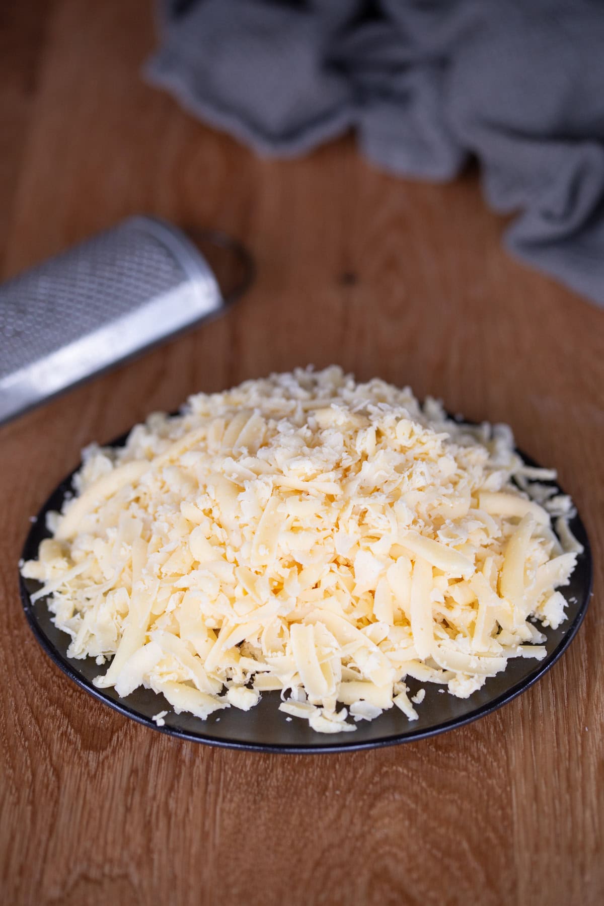Grated Västerbotten cheese.
