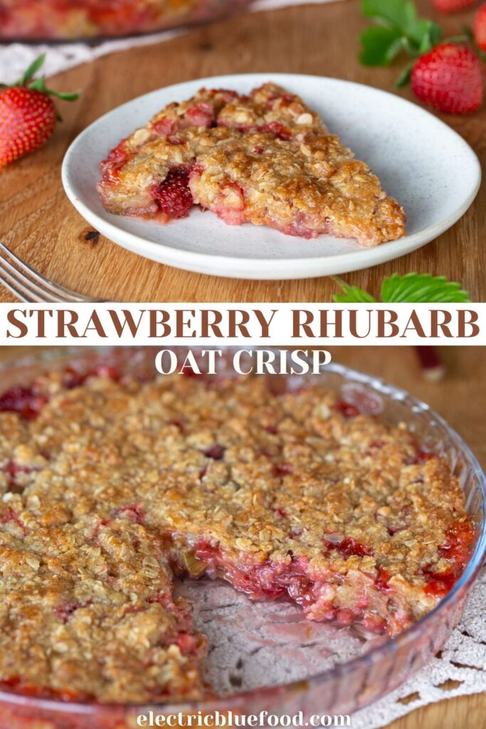 Strawberry rhubarb crisp pin.