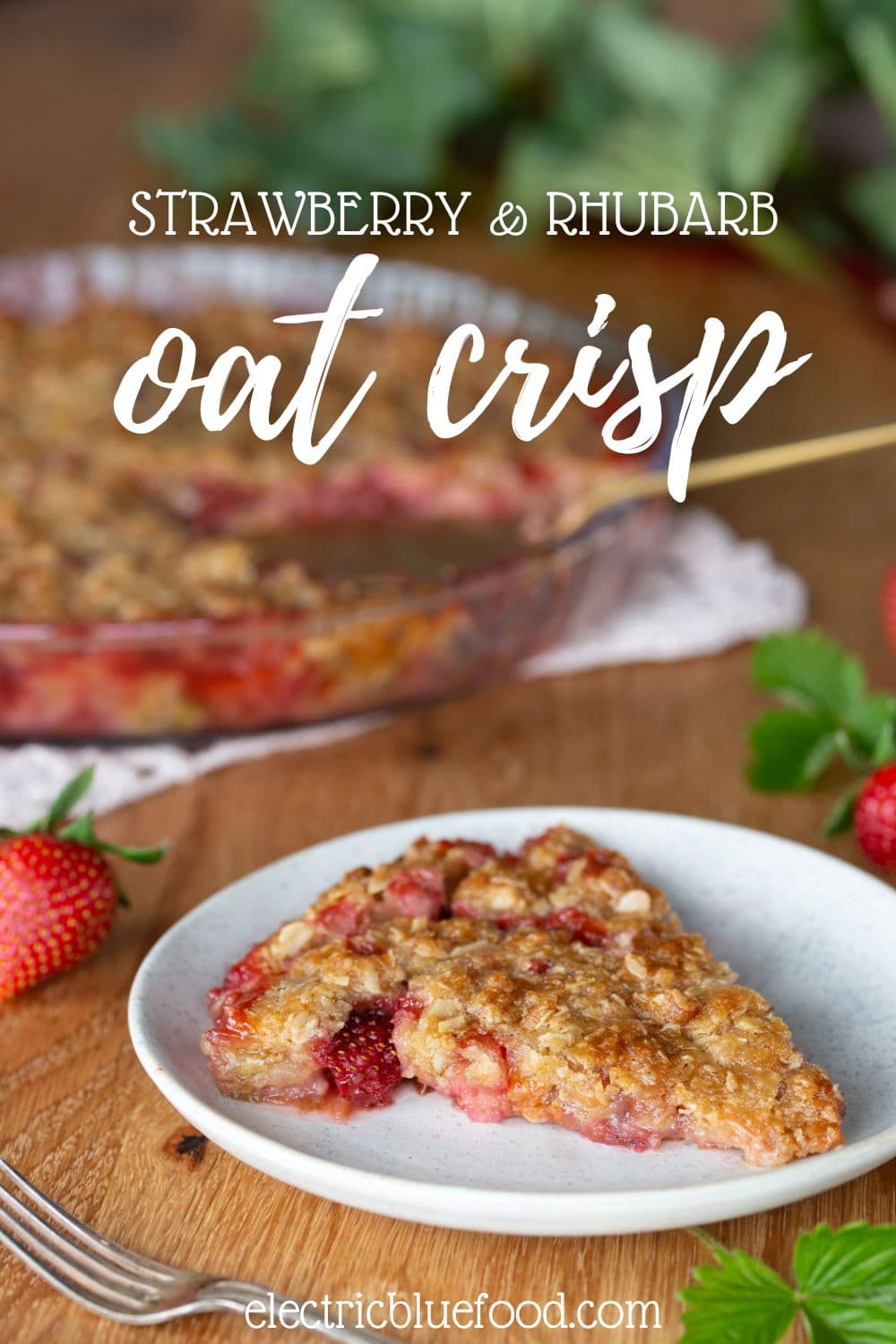 Strawberry rhubarb crisp pin.